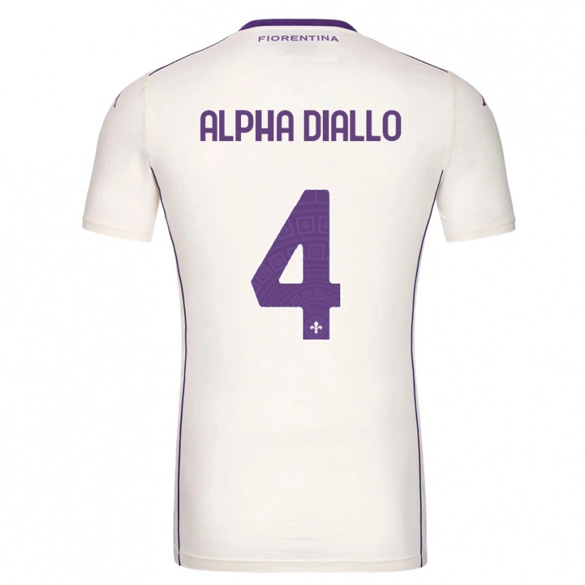 Danxen Kvinnor Mamadou Alpha Diallo #4 Vit Lila Röd Bortatröja Matchtröjor 2025/26 Tröjor T-Tröja