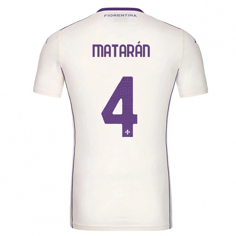 Danxen Kvinnor Federico Matarán #4 Vit Lila Röd Bortatröja Matchtröjor 2025/26 Tröjor T-Tröja