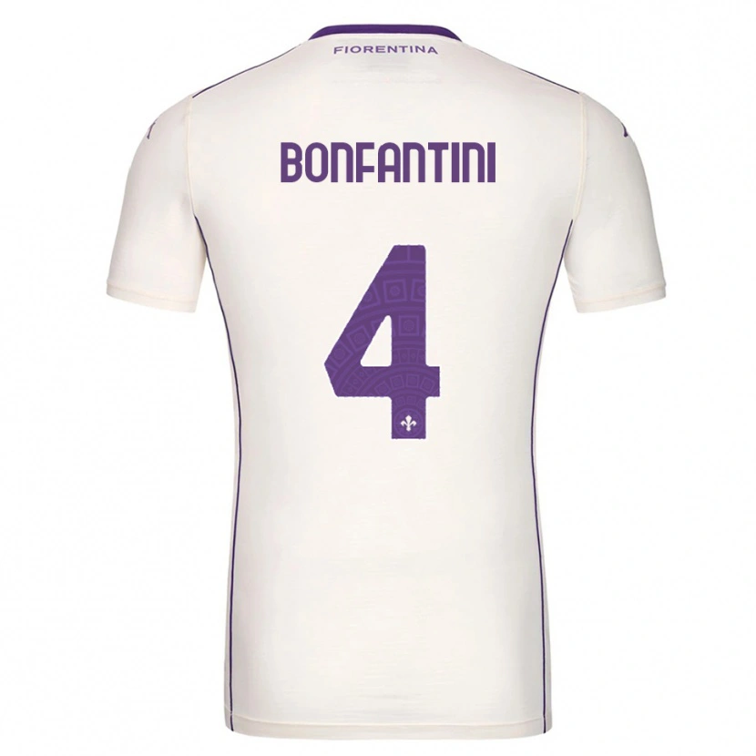 Danxen Kvinnor Agnese Bonfantini #4 Vit Lila Röd Bortatröja Matchtröjor 2025/26 Tröjor T-Tröja