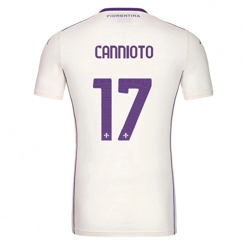 Danxen Kvinnor Andrea Cannioto #17 Vit Lila Röd Bortatröja Matchtröjor 2025/26 Tröjor T-Tröja
