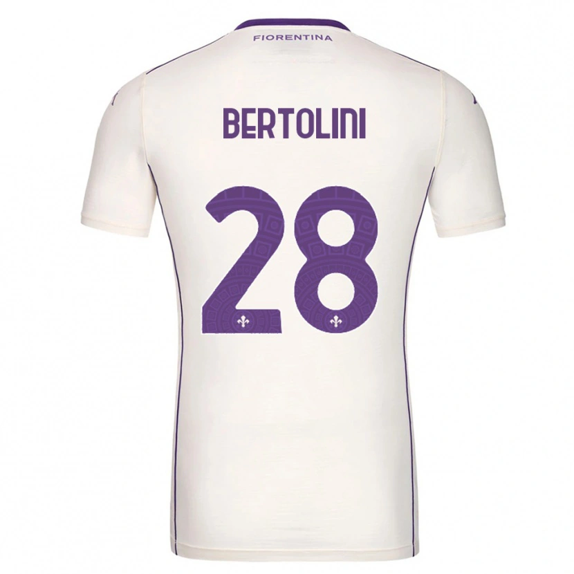 Danxen Kvinnor Gabriele Bertolini #28 Vit Lila Röd Bortatröja Matchtröjor 2025/26 Tröjor T-Tröja