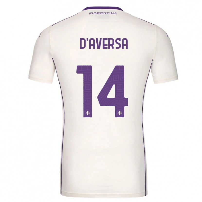 Danxen Kvinnor Simone D'aversa #14 Vit Lila Röd Bortatröja Matchtröjor 2025/26 Tröjor T-Tröja