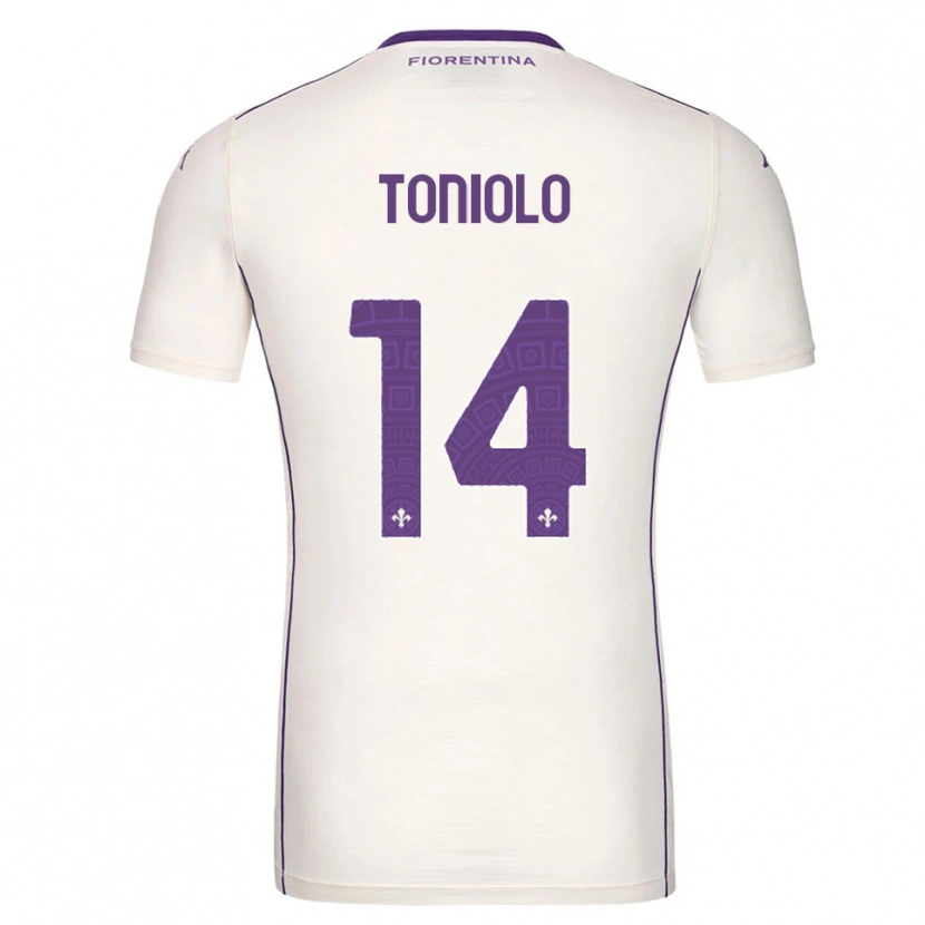 Danxen Kvinnor Martina Toniolo #14 Vit Lila Röd Bortatröja Matchtröjor 2025/26 Tröjor T-Tröja