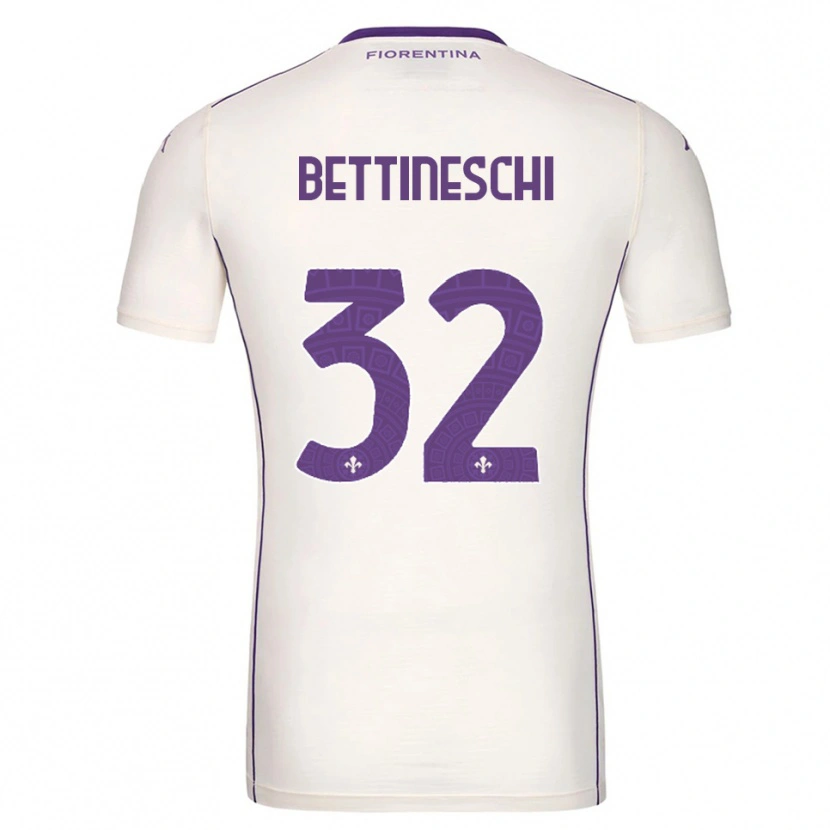 Danxen Kvinnor Giorgia Bettineschi #32 Vit Lila Röd Bortatröja Matchtröjor 2025/26 Tröjor T-Tröja