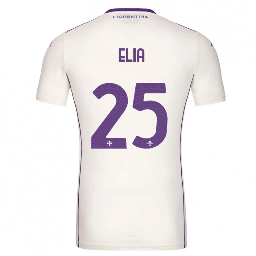 Danxen Kvinnor Mirko Elia #25 Vit Lila Röd Bortatröja Matchtröjor 2025/26 Tröjor T-Tröja