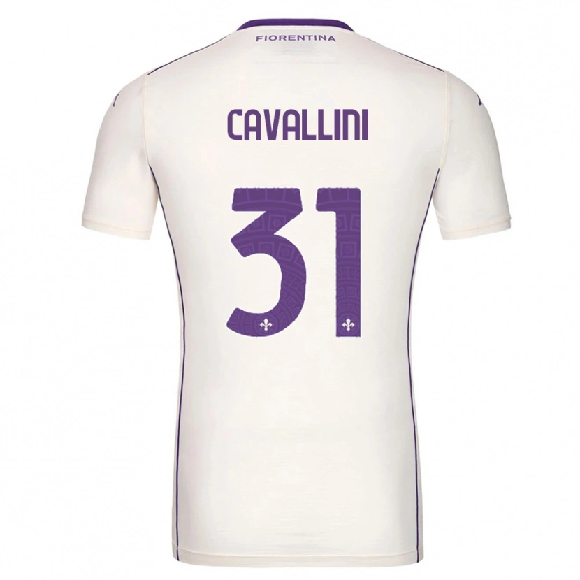 Danxen Kvinnor Aurora Cavallini #31 Vit Lila Röd Bortatröja Matchtröjor 2025/26 Tröjor T-Tröja