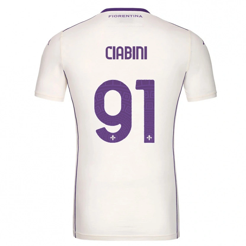 Danxen Kvinnor Giulia Ciabini #91 Vit Lila Röd Bortatröja Matchtröjor 2025/26 Tröjor T-Tröja