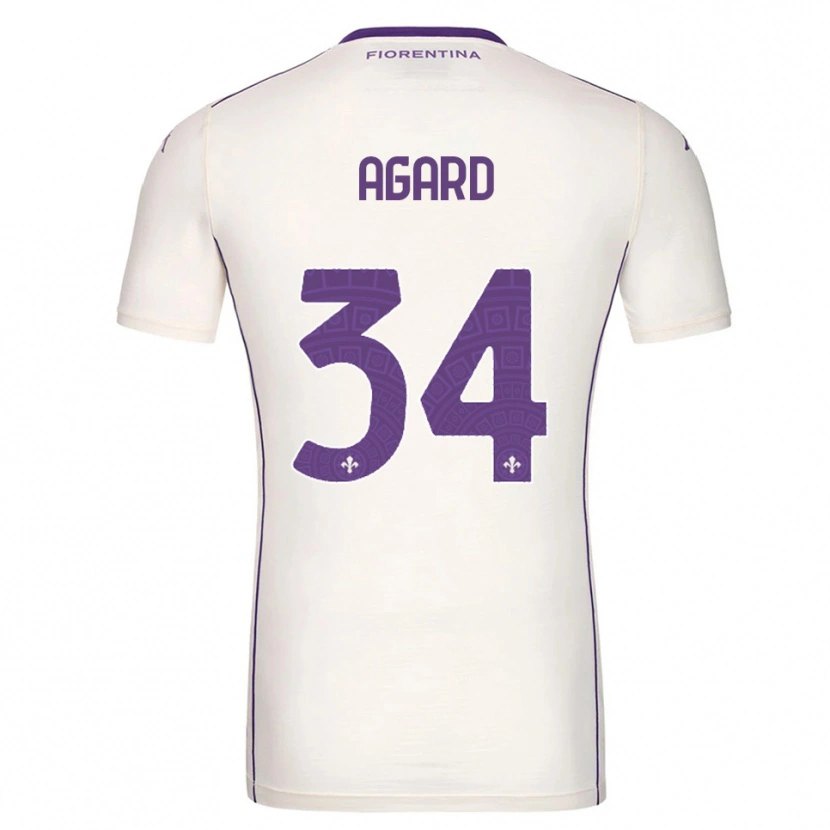 Danxen Kvinnor Laura Agard #34 Vit Lila Röd Bortatröja Matchtröjor 2025/26 Tröjor T-Tröja