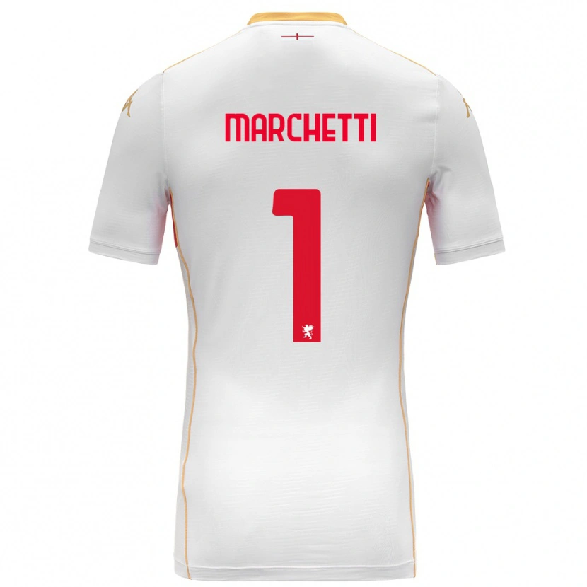 Danxen Kvinnor Lisa Marchetti #1 Vit Röd Bortatröja Matchtröjor 2025/26 Tröjor T-Tröja