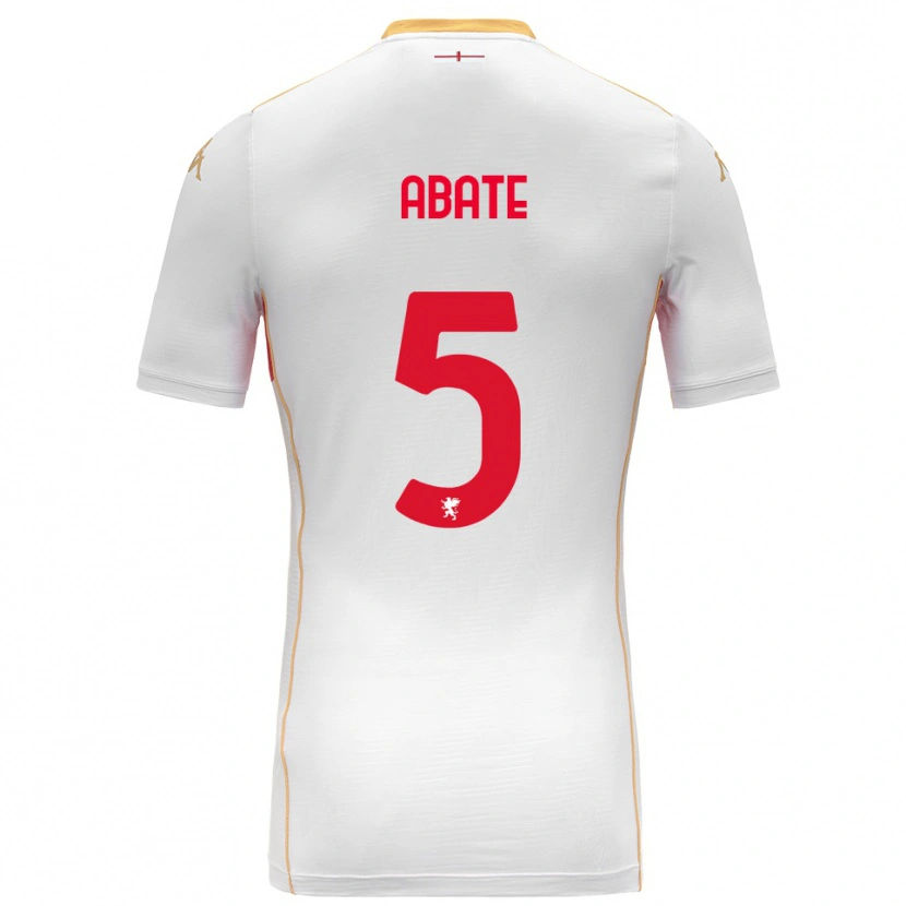 Danxen Kvinnor Giada Abate #5 Vit Röd Bortatröja Matchtröjor 2025/26 Tröjor T-Tröja