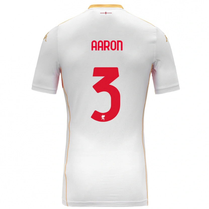 Danxen Kvinnor Aarón Martín #3 Vit Röd Bortatröja Matchtröjor 2025/26 Tröjor T-Tröja