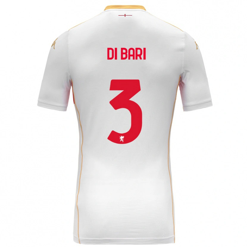 Danxen Kvinnor Martina Di Bari #3 Vit Röd Bortatröja Matchtröjor 2025/26 Tröjor T-Tröja