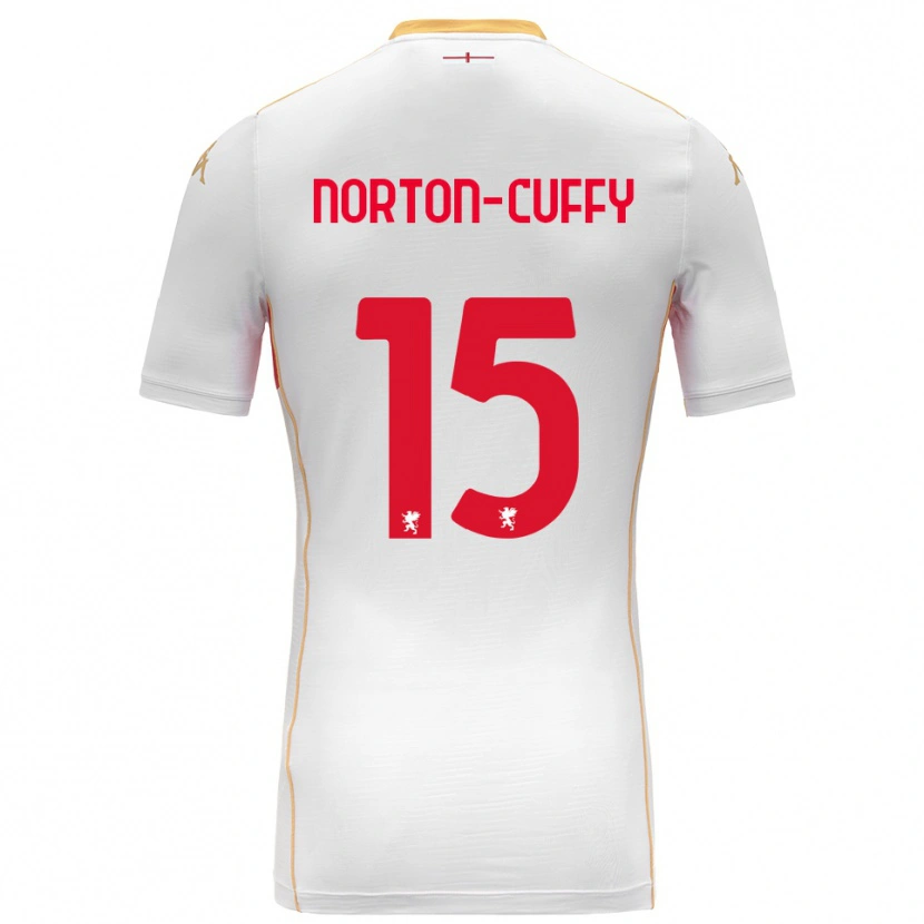 Danxen Kvinnor Brooke Norton-Cuffy #15 Vit Röd Bortatröja Matchtröjor 2025/26 Tröjor T-Tröja