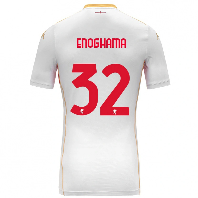 Danxen Kvinnor Isaac Enoghama #32 Vit Röd Bortatröja Matchtröjor 2025/26 Tröjor T-Tröja
