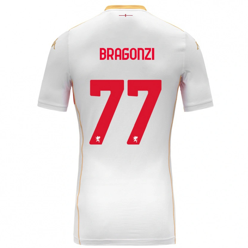 Danxen Kvinnor Asia Bragonzi #77 Vit Röd Bortatröja Matchtröjor 2025/26 Tröjor T-Tröja