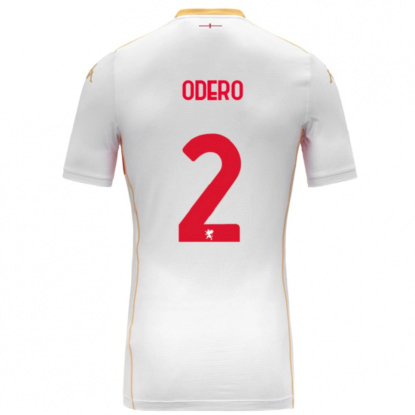 Danxen Kvinnor Martino Odero #2 Vit Röd Bortatröja Matchtröjor 2025/26 Tröjor T-Tröja