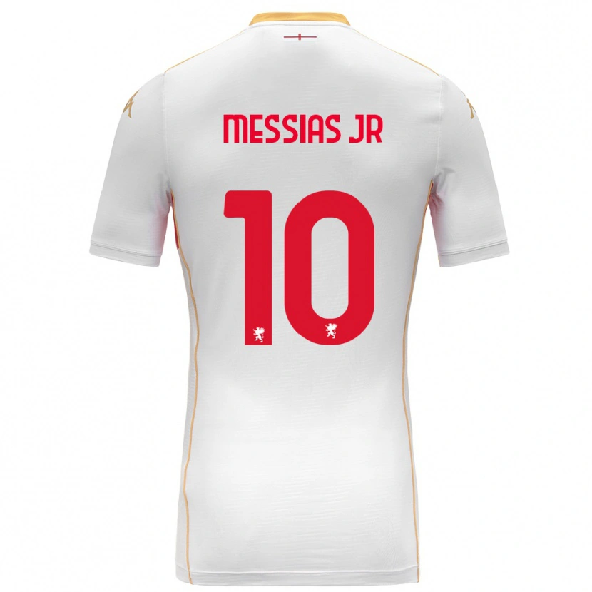Danxen Kvinnor Junior Messias #10 Vit Röd Bortatröja Matchtröjor 2025/26 Tröjor T-Tröja