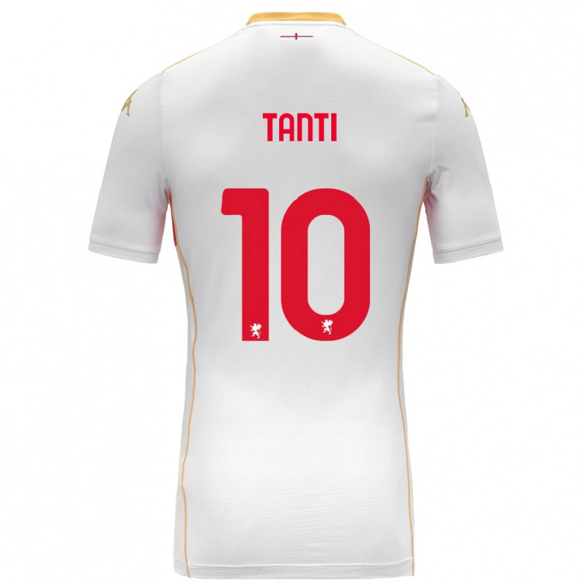 Danxen Kvinnor Caden Tanti #10 Vit Röd Bortatröja Matchtröjor 2025/26 Tröjor T-Tröja