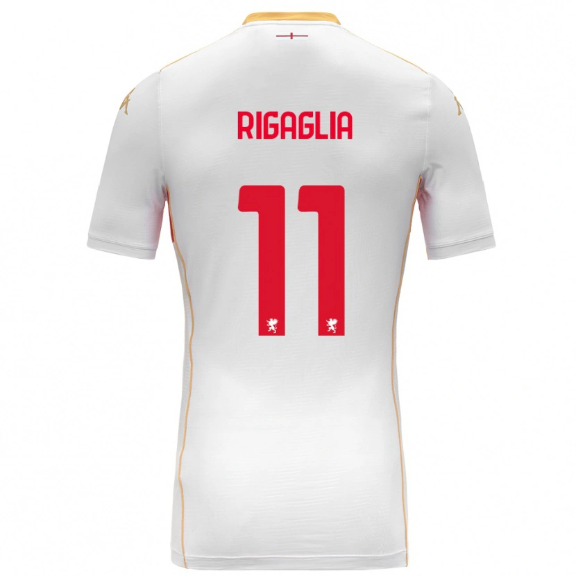 Danxen Kvinnor Alison Rigaglia #11 Vit Röd Bortatröja Matchtröjor 2025/26 Tröjor T-Tröja
