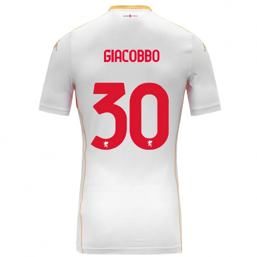 Danxen Kvinnor Giulia Giacobbo #30 Vit Röd Bortatröja Matchtröjor 2025/26 Tröjor T-Tröja