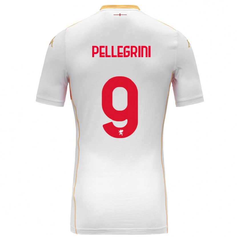 Danxen Kvinnor Fernando Pellegrini #9 Vit Röd Bortatröja Matchtröjor 2025/26 Tröjor T-Tröja