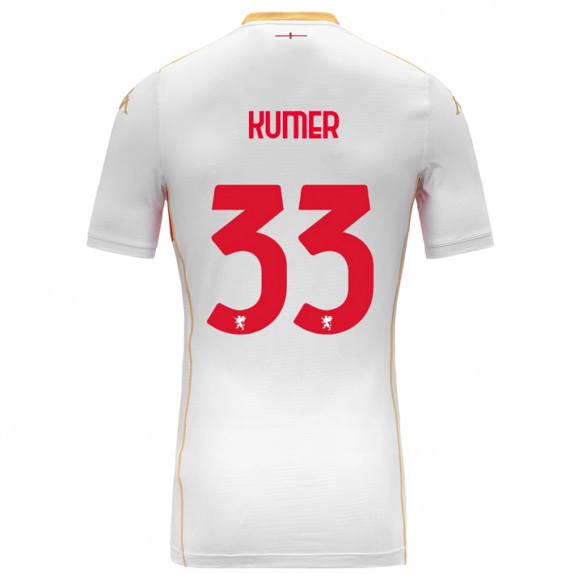 Danxen Kvinnor Alin Kumer Celik #33 Vit Röd Bortatröja Matchtröjor 2025/26 Tröjor T-Tröja