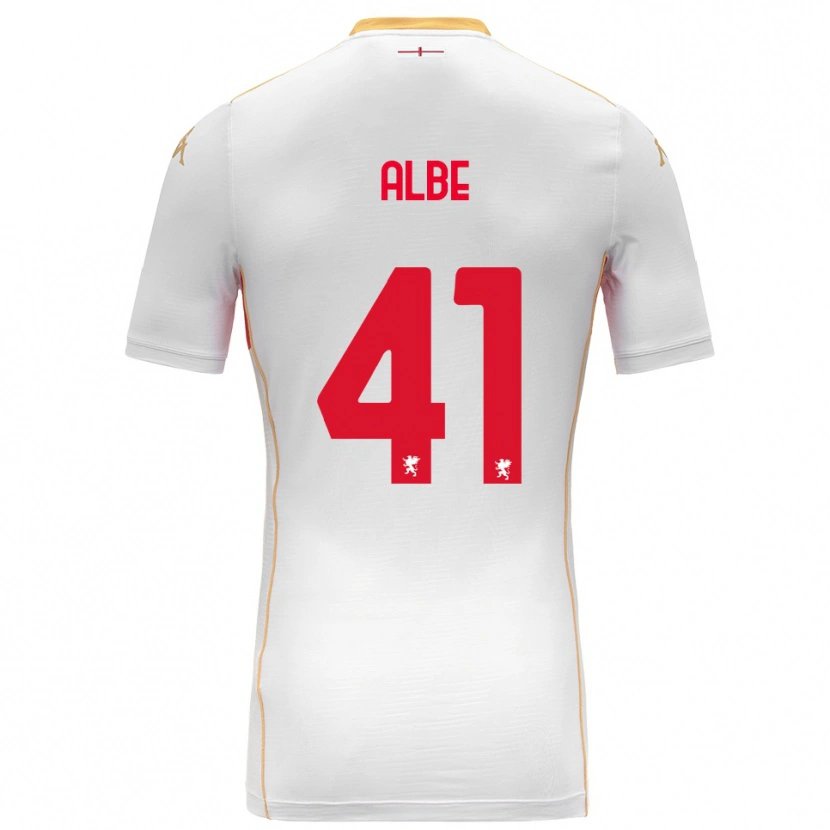 Danxen Kvinnor Salem Albè #41 Vit Röd Bortatröja Matchtröjor 2025/26 Tröjor T-Tröja