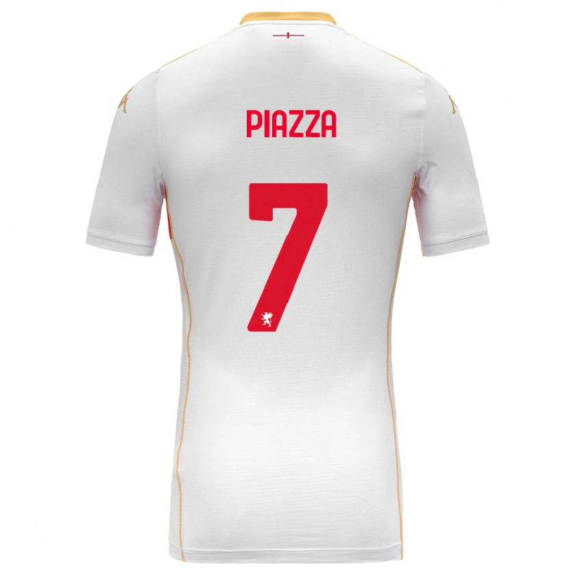 Danxen Kvinnor Matteo Piazza #7 Vit Röd Bortatröja Matchtröjor 2025/26 Tröjor T-Tröja