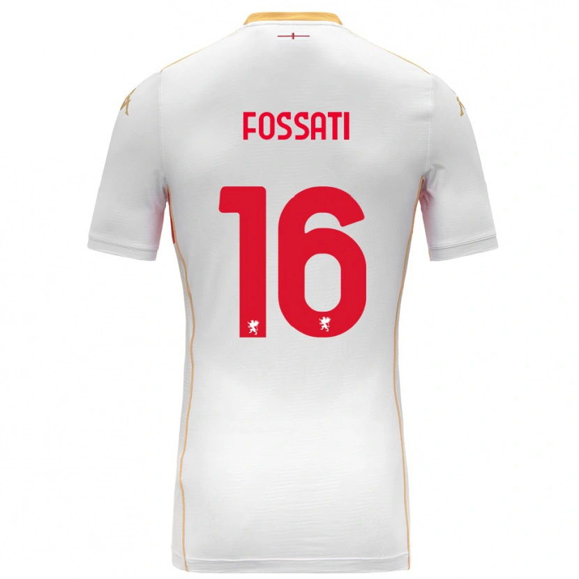 Danxen Kvinnor Daniel Fossati #16 Vit Röd Bortatröja Matchtröjor 2025/26 Tröjor T-Tröja