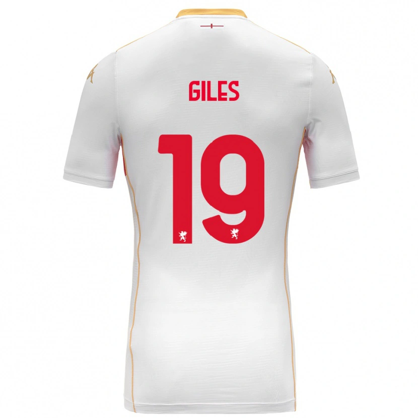 Danxen Kvinnor Heidi Giles #19 Vit Röd Bortatröja Matchtröjor 2025/26 Tröjor T-Tröja