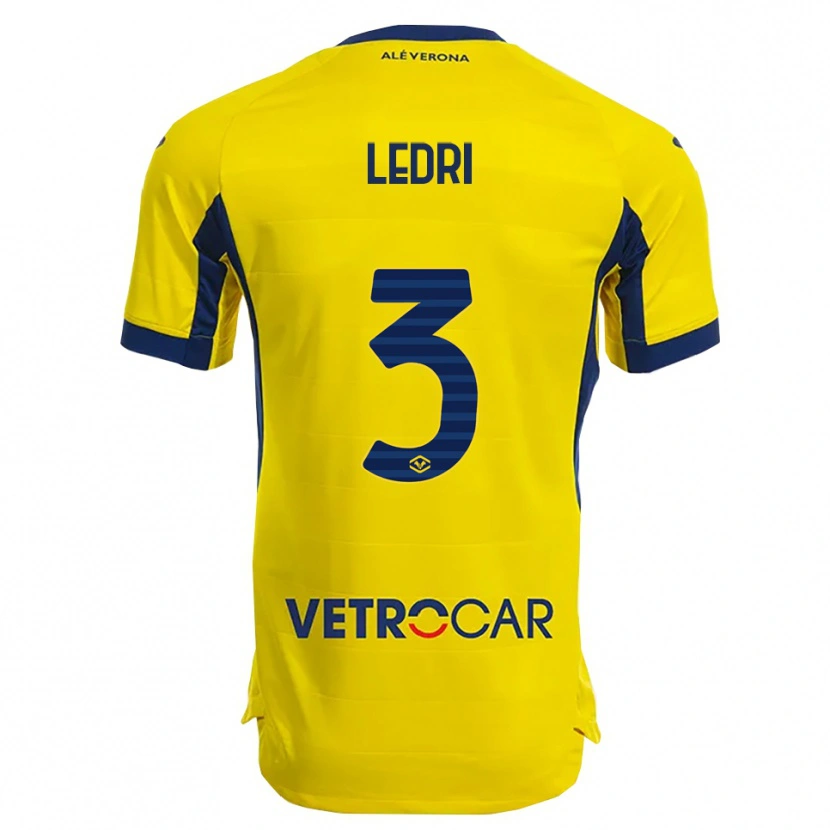 Danxen Kvinnor Michela Ledri #3 Gul Marinblå Bortatröja Matchtröjor 2025/26 Tröjor T-Tröja