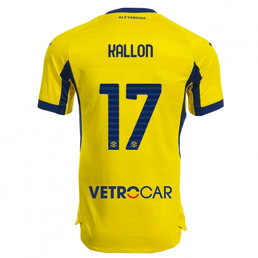 Danxen Kvinnor Yayah Kallon #17 Gul Marinblå Bortatröja Matchtröjor 2025/26 Tröjor T-Tröja