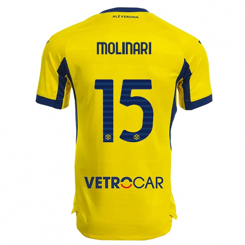 Danxen Kvinnor Gabriele Molinari #15 Gul Marinblå Bortatröja Matchtröjor 2025/26 Tröjor T-Tröja