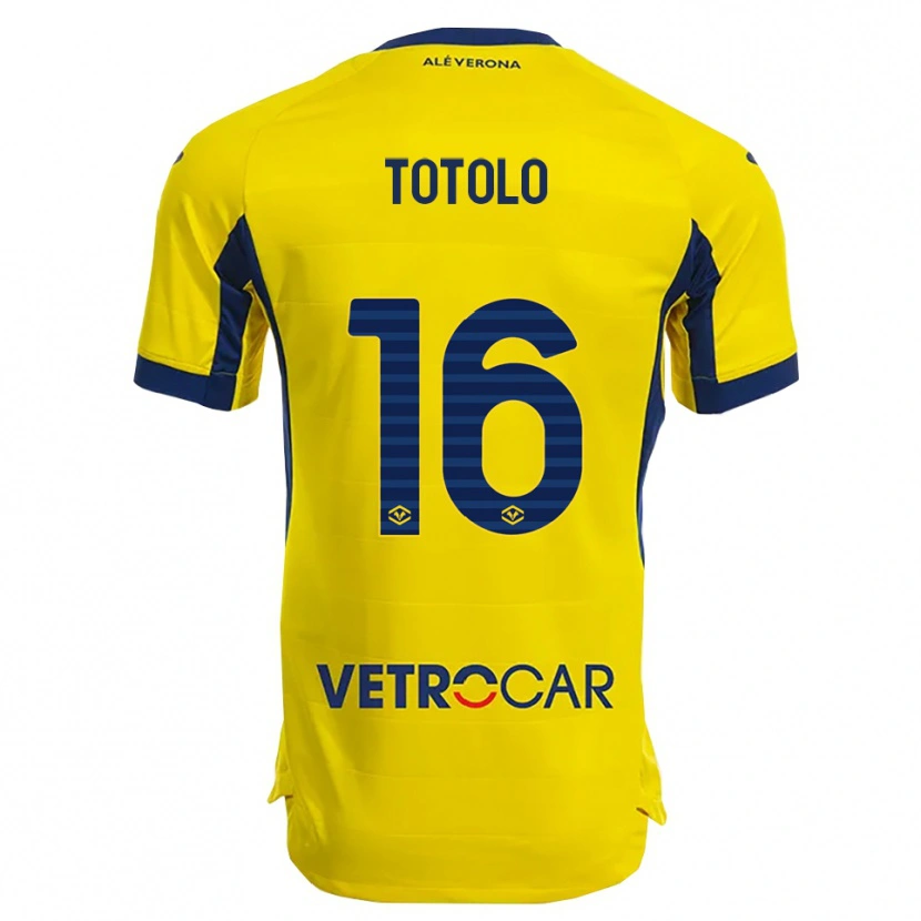 Danxen Kvinnor Maddalena Totolo #16 Gul Marinblå Bortatröja Matchtröjor 2025/26 Tröjor T-Tröja