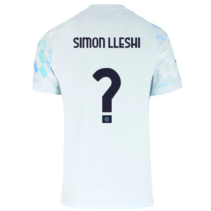 Danxen Kvinnor Simon Lleshi #0 Vit Blå Bortatröja Matchtröjor 2025/26 Tröjor T-Tröja