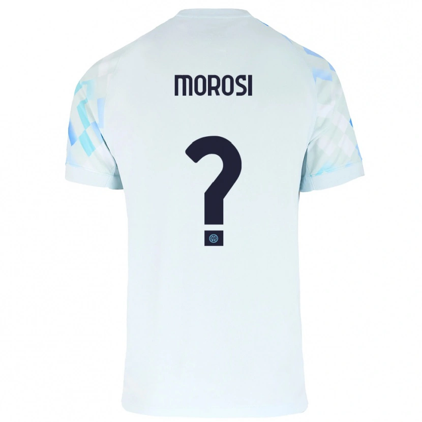 Danxen Kvinnor Cesare Morosi #0 Vit Blå Bortatröja Matchtröjor 2025/26 Tröjor T-Tröja