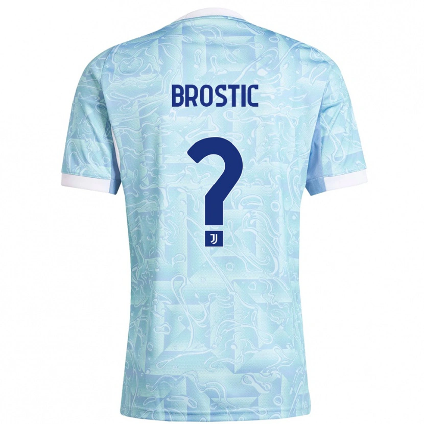 Danxen Kvinnor Gabriel Brostic #0 Himmelsblå Gul Bortatröja Matchtröjor 2025/26 Tröjor T-Tröja