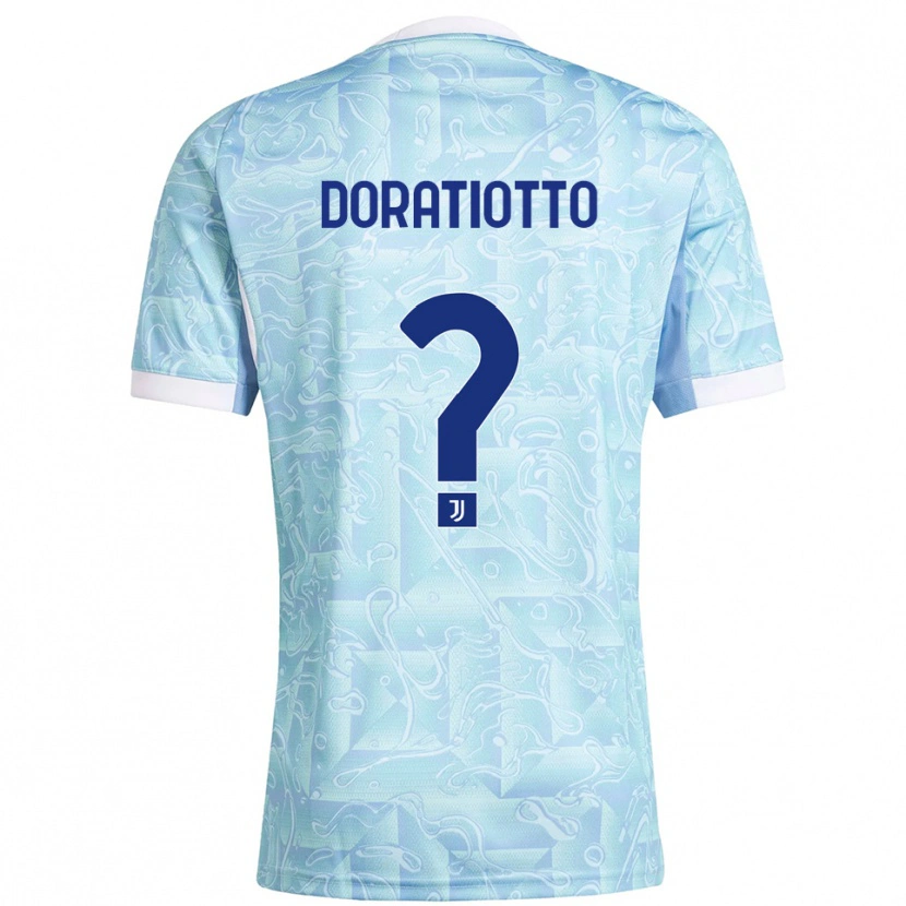 Danxen Kvinnor Giulio Doratiotto #0 Himmelsblå Gul Bortatröja Matchtröjor 2025/26 Tröjor T-Tröja