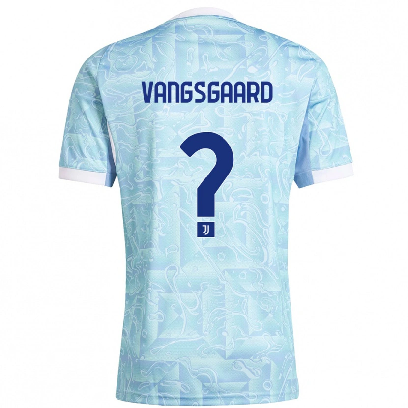 Danxen Kvinnor Amalie Vangsgaard #0 Himmelsblå Gul Bortatröja Matchtröjor 2025/26 Tröjor T-Tröja