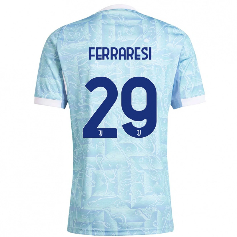 Danxen Kvinnor Eleonora Ferraresi #29 Himmelsblå Gul Bortatröja Matchtröjor 2025/26 Tröjor T-Tröja