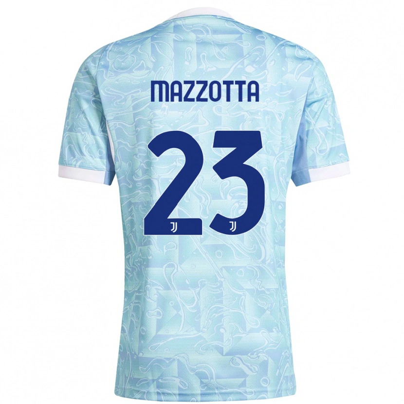 Danxen Kvinnor Raphael Mazzotta #23 Himmelsblå Gul Bortatröja Matchtröjor 2025/26 Tröjor T-Tröja