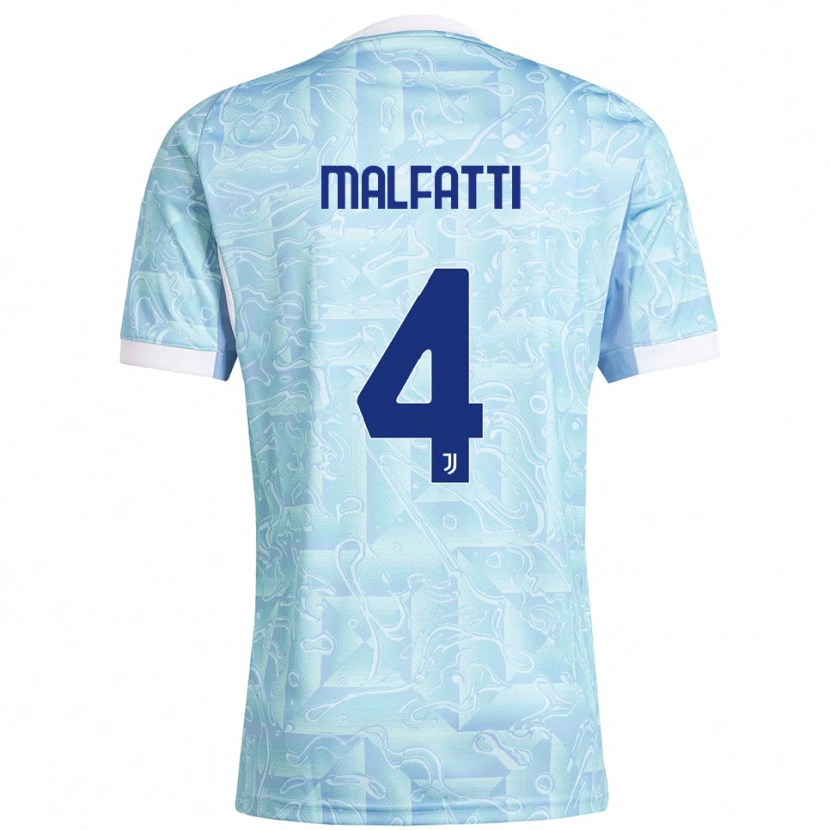 Danxen Kvinnor Tiago Malfatti #4 Himmelsblå Gul Bortatröja Matchtröjor 2025/26 Tröjor T-Tröja
