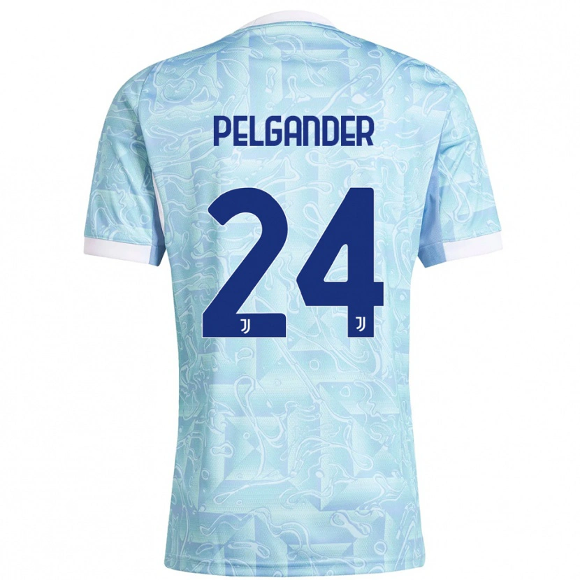 Danxen Kvinnor Elsa Pelgander #24 Himmelsblå Gul Bortatröja Matchtröjor 2025/26 Tröjor T-Tröja