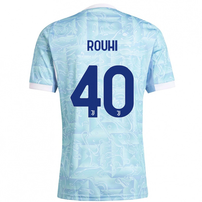 Danxen Kvinnor Jonas Rouhi #40 Himmelsblå Gul Bortatröja Matchtröjor 2025/26 Tröjor T-Tröja