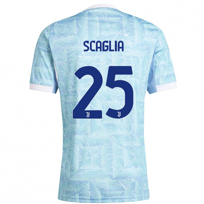 Danxen Kvinnor Simone Scaglia #25 Himmelsblå Gul Bortatröja Matchtröjor 2025/26 Tröjor T-Tröja
