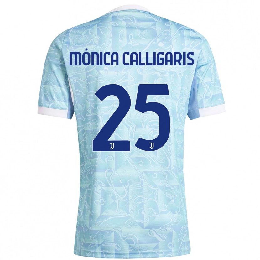 Danxen Kvinnor Viola Mónica Calligaris #25 Himmelsblå Gul Bortatröja Matchtröjor 2025/26 Tröjor T-Tröja
