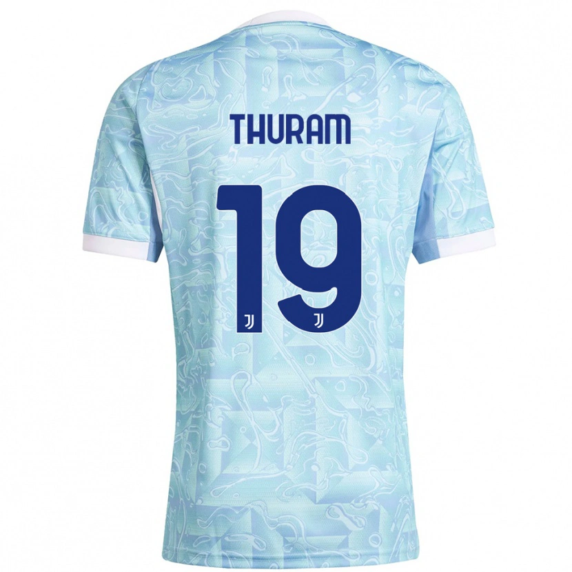 Danxen Kvinnor Khéphren Thuram #19 Himmelsblå Gul Bortatröja Matchtröjor 2025/26 Tröjor T-Tröja