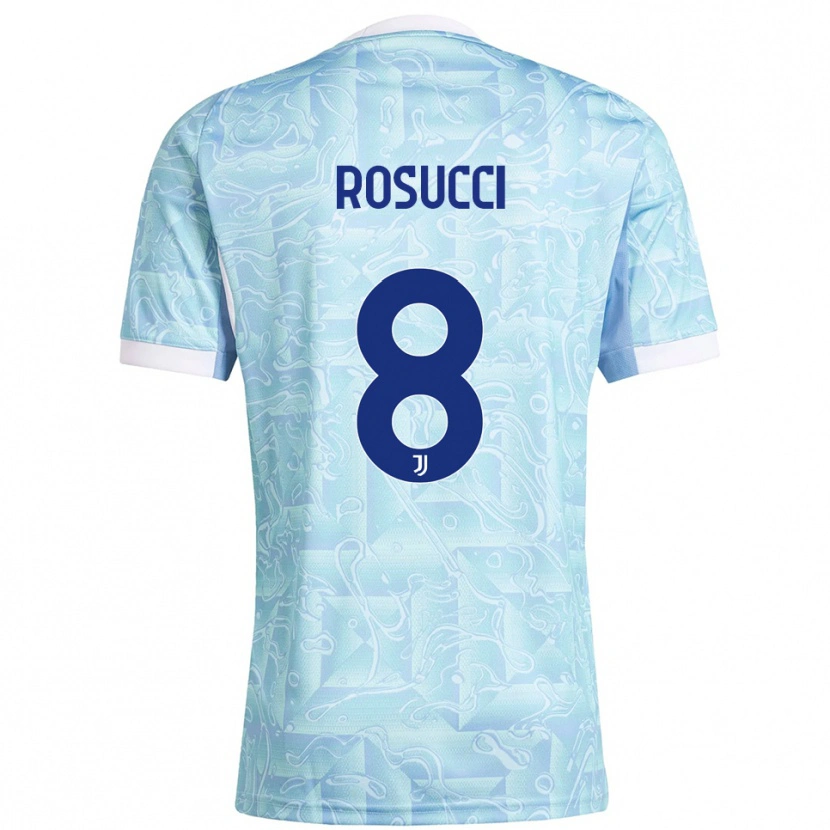 Danxen Kvinnor Martina Rosucci #8 Himmelsblå Gul Bortatröja Matchtröjor 2025/26 Tröjor T-Tröja
