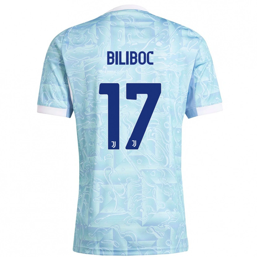 Danxen Kvinnor Lorenzo Biliboc #17 Himmelsblå Gul Bortatröja Matchtröjor 2025/26 Tröjor T-Tröja