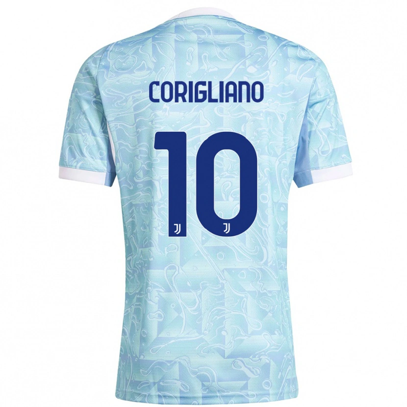 Danxen Kvinnor Thomas Corigliano #10 Himmelsblå Gul Bortatröja Matchtröjor 2025/26 Tröjor T-Tröja
